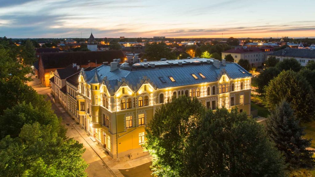 Park Hotel Viljandi eksterjöör, ajalooline Eesti üritustepaik eraürituste jaoks