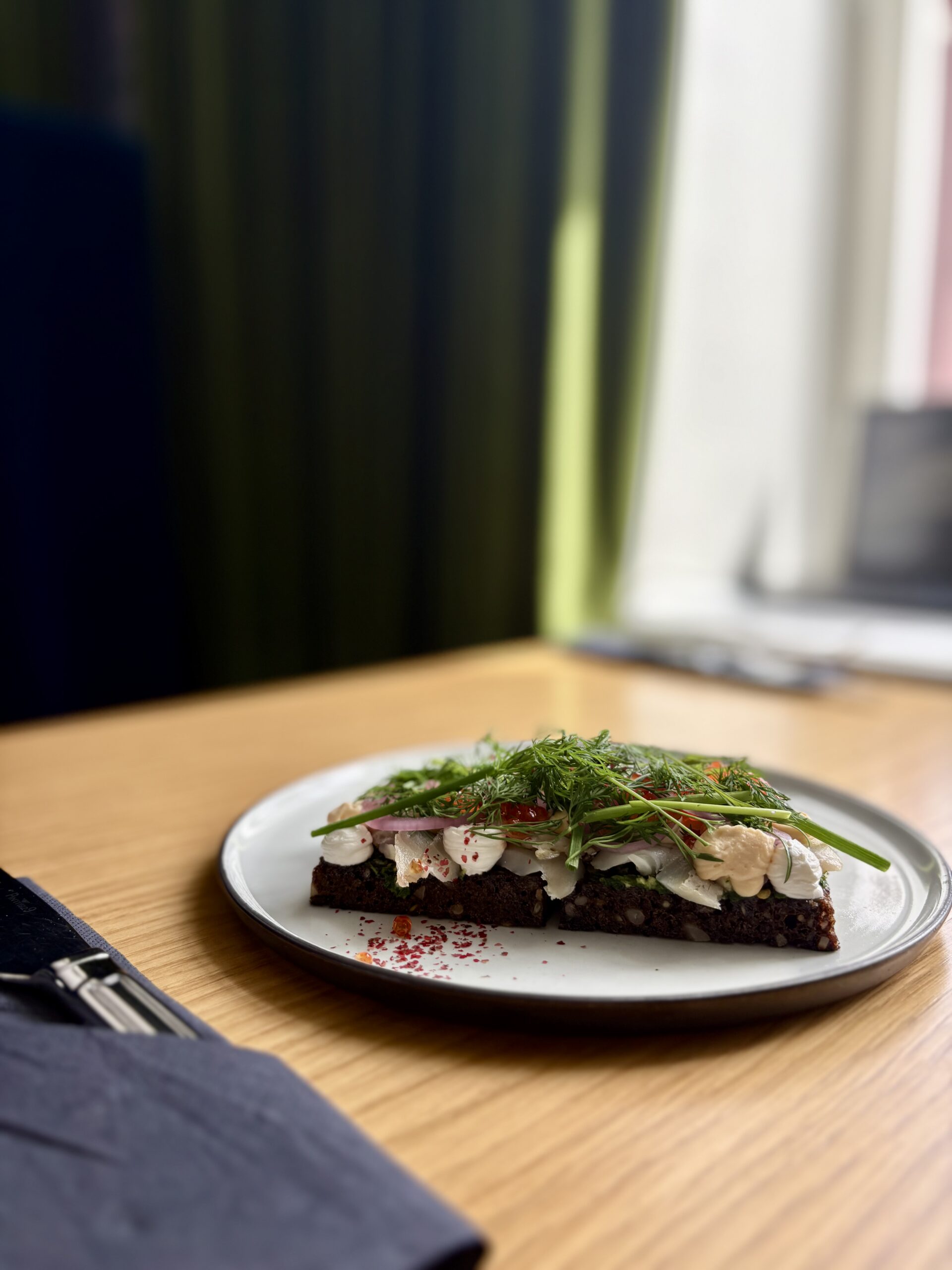 Salted Whitefish Smørrebrød at Ormisson Restaurant